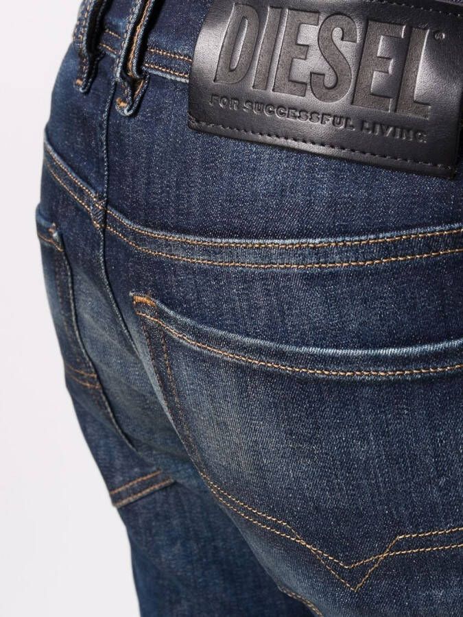 Diesel Jeans met logopatch Blauw