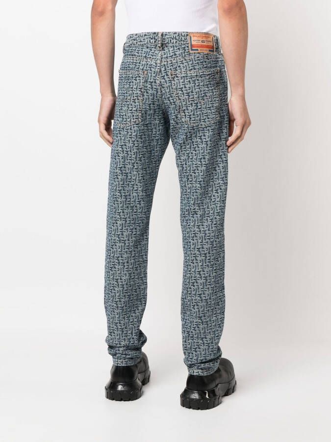 Diesel Jeans met logoprint Blauw