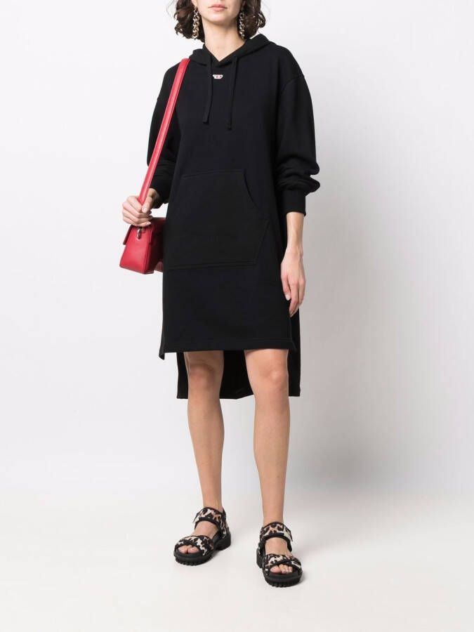 Diesel Jurk met capuchon Zwart