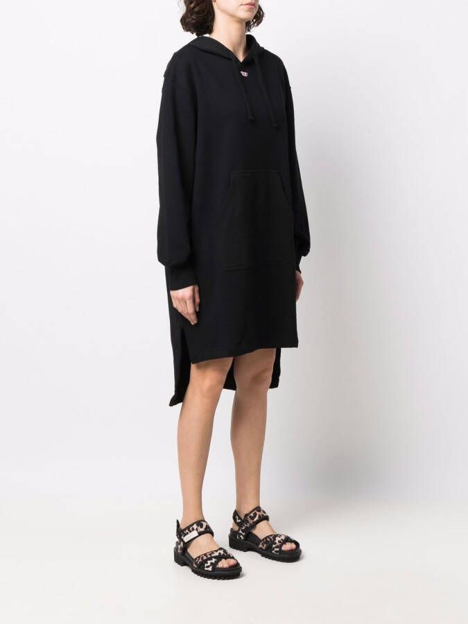 Diesel Jurk met capuchon Zwart