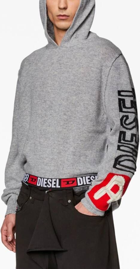Diesel K-Telendo wollen hoodie Grijs