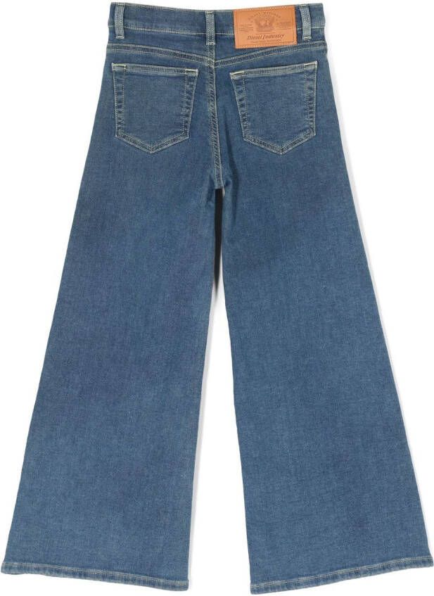 Diesel Kids 1978 jeans met wijde pijpen Blauw