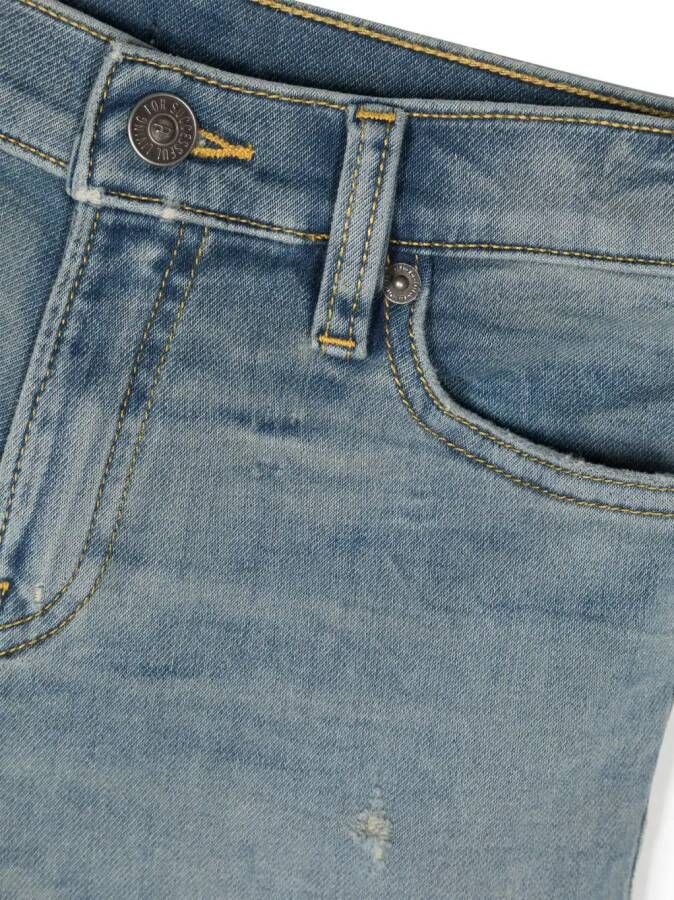 Diesel Kids Jeans met toelopende pijpen Blauw