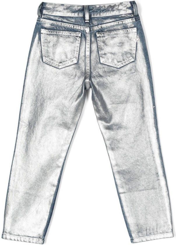 Diesel Kids 2004 metallic jeans Zilver
