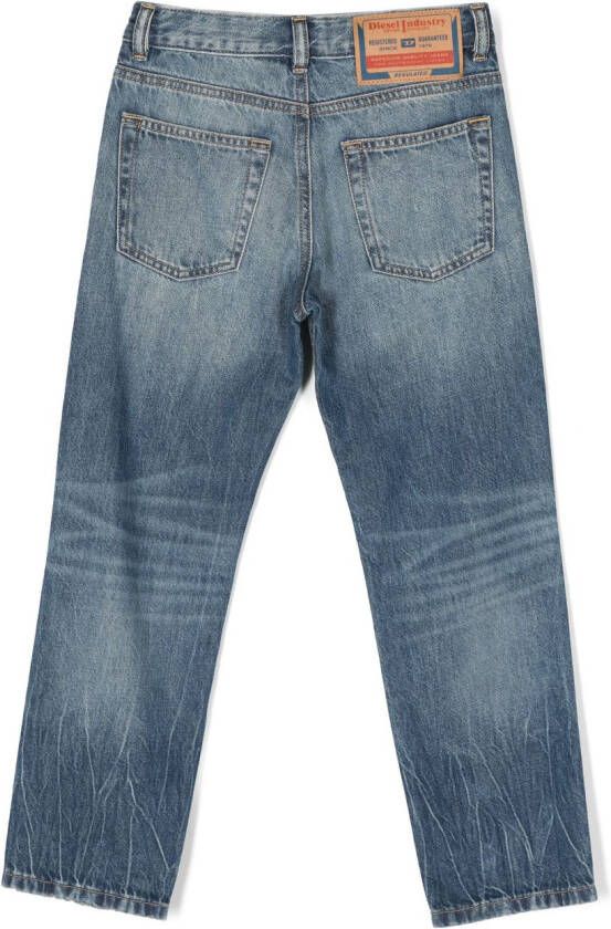 Diesel Kids Gerafelde jeans Blauw