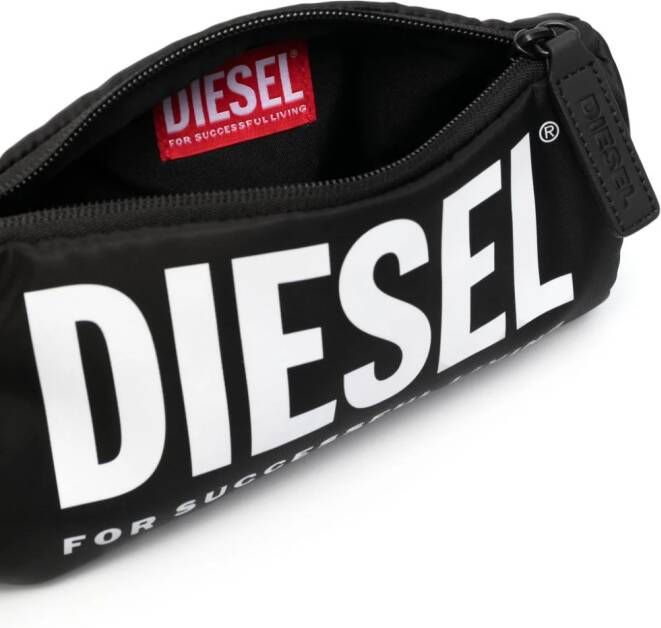Diesel Kids Casebold tas met logoprint Zwart