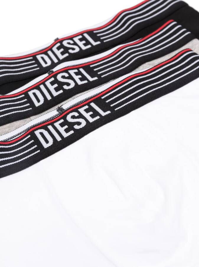 Diesel Kids Drie boxershorts met logoband Zwart