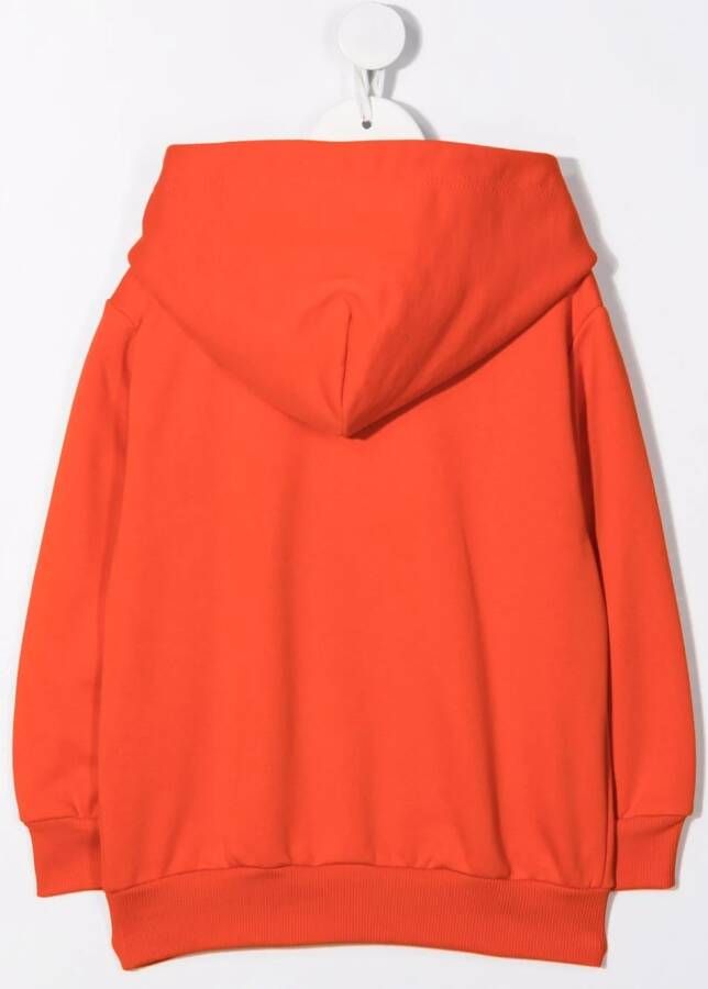 Diesel Kids Hoodie met logoprint Oranje