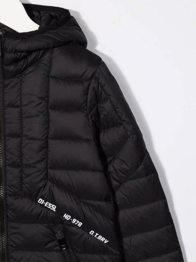 Diesel Kids Jack met capuchon Zwart