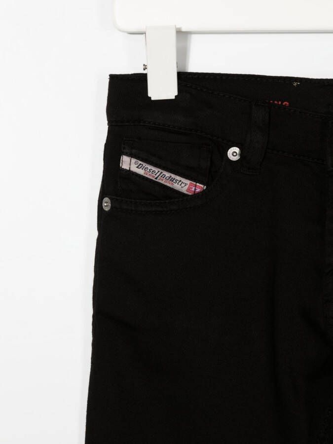 Diesel Kids Jeans met logopatch Zwart