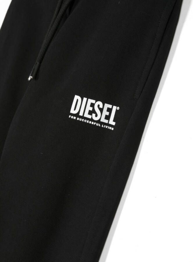 Diesel Kids Trainingsbroek met logoprint Zwart