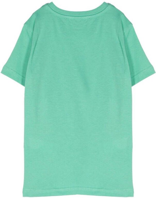 Diesel Kids T-shirt met logoprint Groen