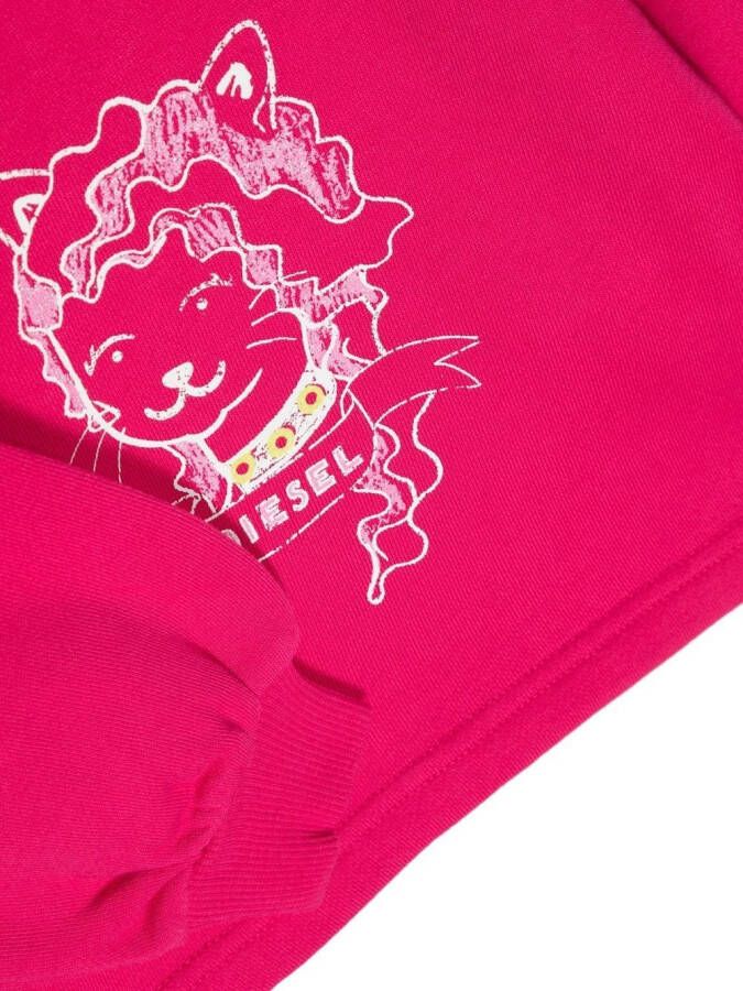 Diesel Kids Sweater met print Roze