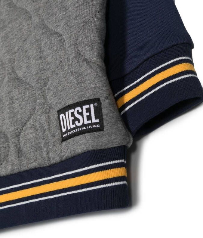Diesel Kids Sweater met logopatch Grijs