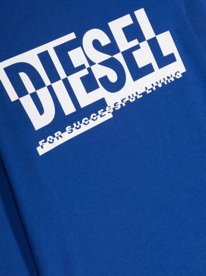 Diesel Kids T-shirt met lange mouwen Blauw