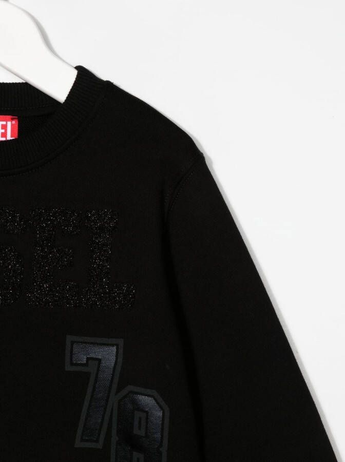 Diesel Kids Sweater met patch Zwart