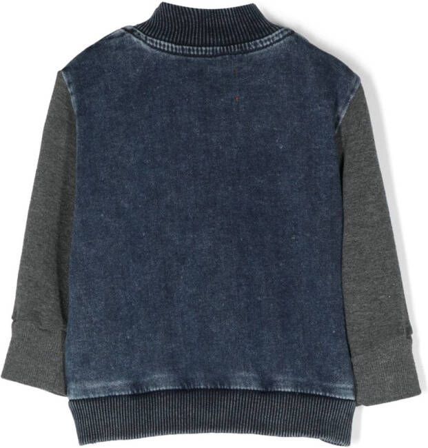 Diesel Kids Sweater met patchwork Grijs