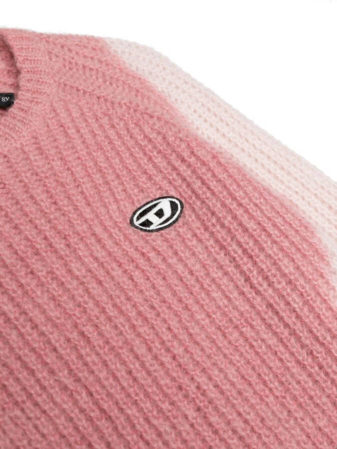 Diesel Kids Sweater met wafelpatroon Roze