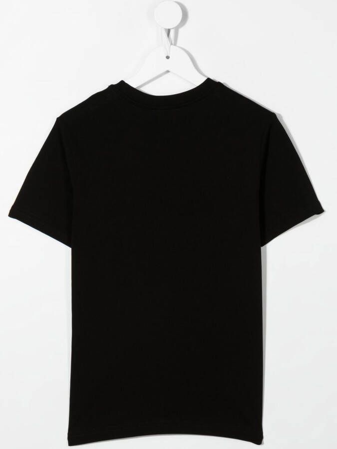 Diesel Kids T-shirt met logo-applicatie Zwart