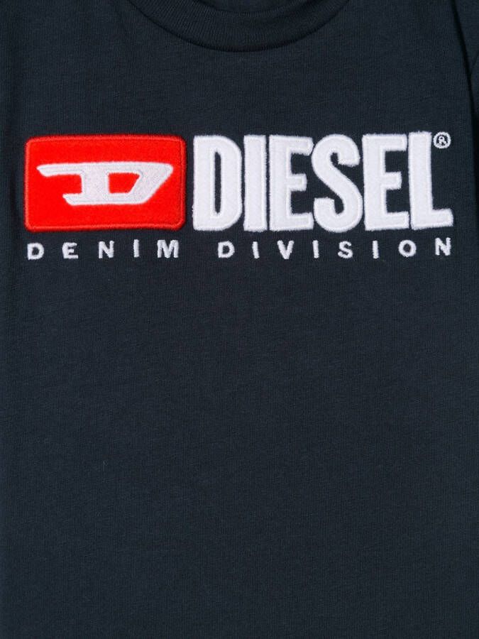 Diesel Kids T-shirt met logo Blauw