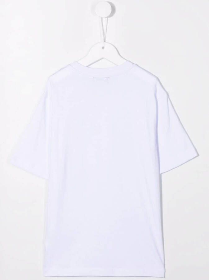 Diesel Kids T-shirt met logo-reliëf Wit