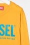 Diesel Kids T-shirt met logoprint Geel - Thumbnail 3