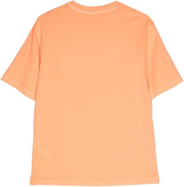 Diesel Kids T-shirt met logoprint Oranje