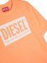 Diesel Kids T-shirt met logoprint Oranje - Thumbnail 3