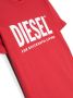 Diesel Kids T-shirt met logoprint Rood - Thumbnail 3
