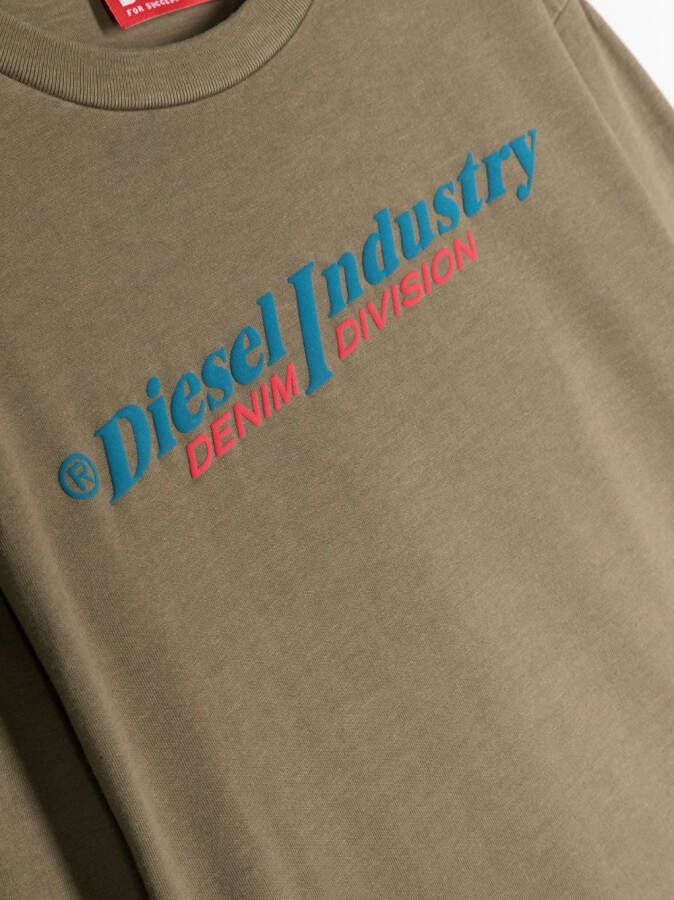 Diesel Kids T-shirt met lange mouwen Groen