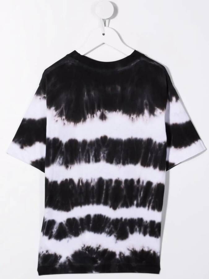 Diesel Kids T-shirt met tie-dye print Wit