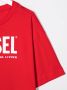 Diesel Kids T-shirtjurk met logoprint Rood - Thumbnail 3