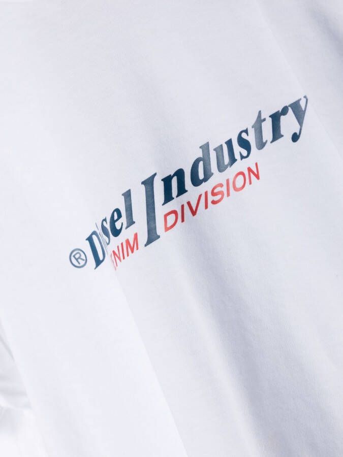 Diesel Kids T-shirt met logoprint Wit