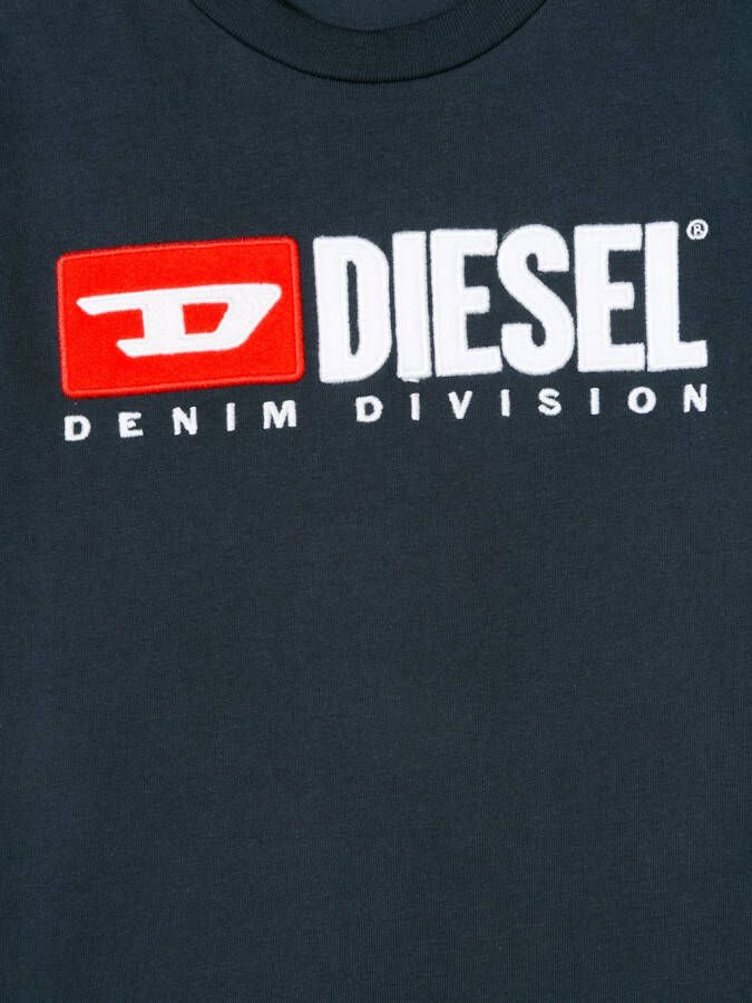 Diesel Kids Tjustdivision T-shirt Blauw