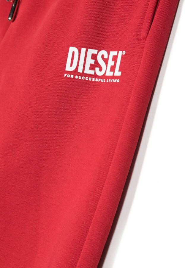 Diesel Kids Trainingsbroek met logoprint Rood