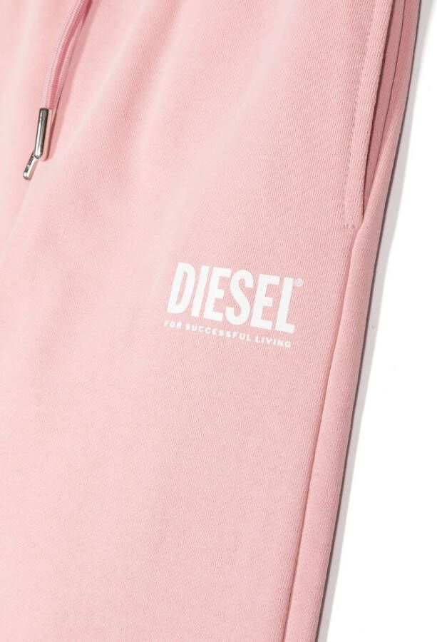 Diesel Kids Trainingsbroek met logoprint Roze