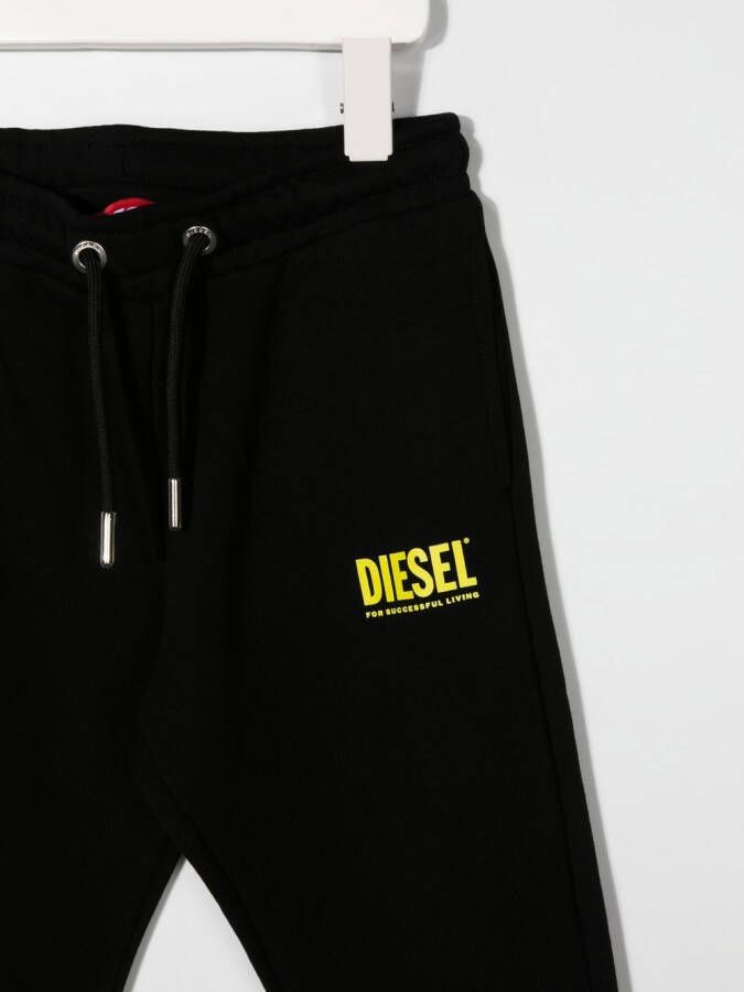 Diesel Kids Trainingsbroek met logoprint Zwart