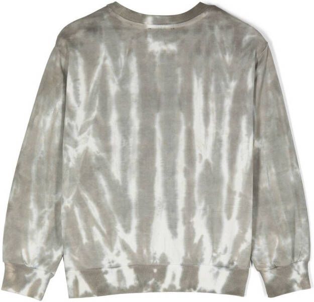 Diesel Kids Trui met tie-dye print Groen