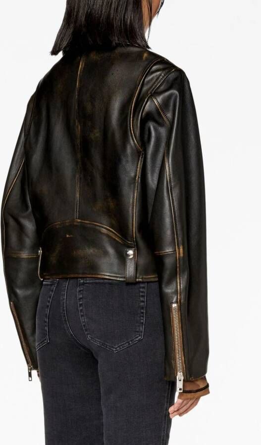 Diesel Leren jack Zwart
