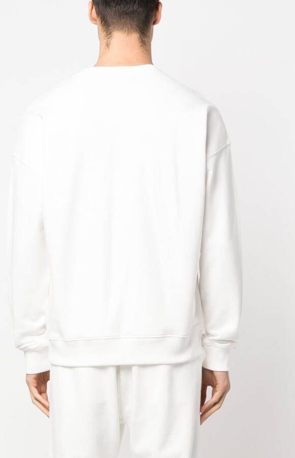Diesel S-Rob-Doval-PJ katoenen sweater Wit
