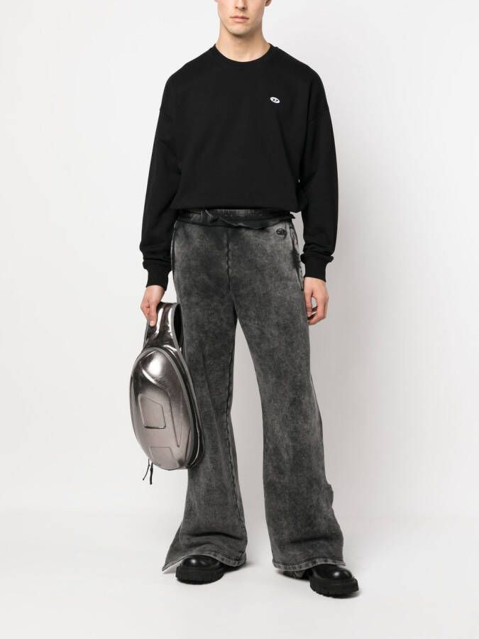 Diesel S-Rob-Doval-PJ katoenen sweater Zwart