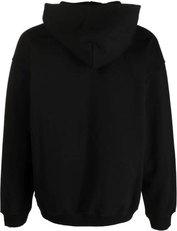 Diesel S-Nlabel hoodie met logoplakkaat Zwart
