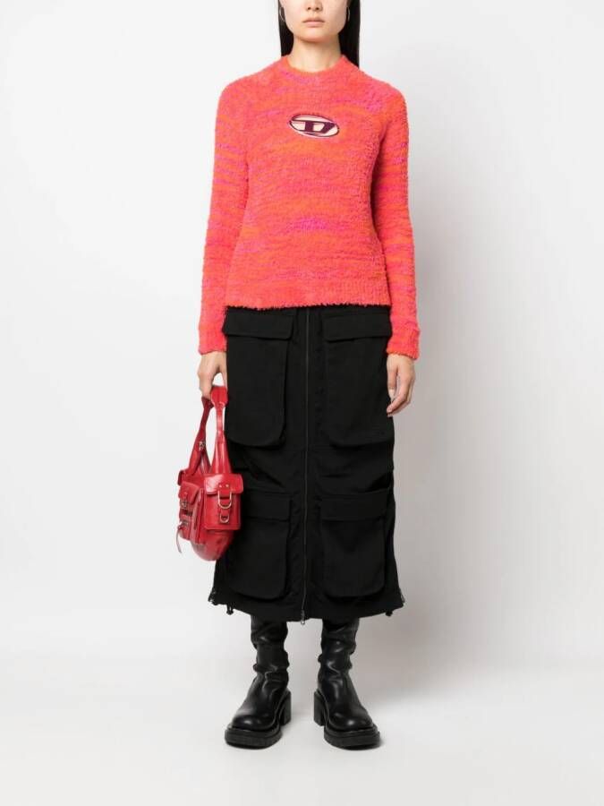 Diesel M-Kyra trui met logoplakkaat Roze