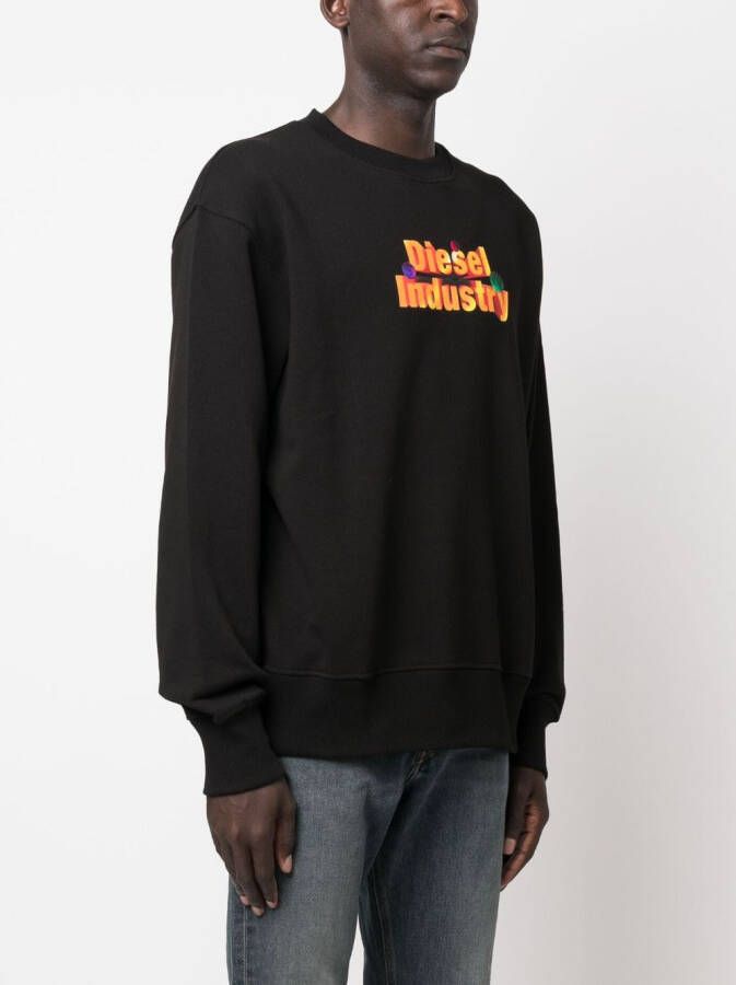 Diesel T-shirt met logoprint Zwart