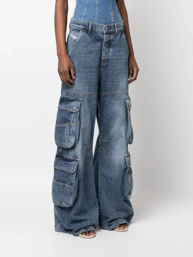 Diesel Mid waist jeans Blauw