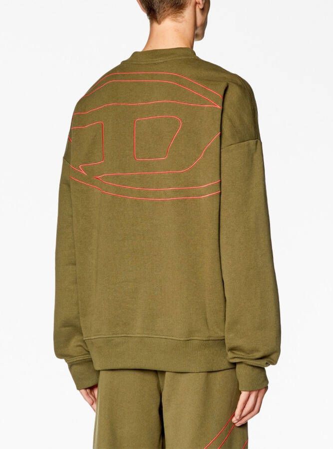 Diesel S-Rob-Megoval-D katoenen sweater Groen