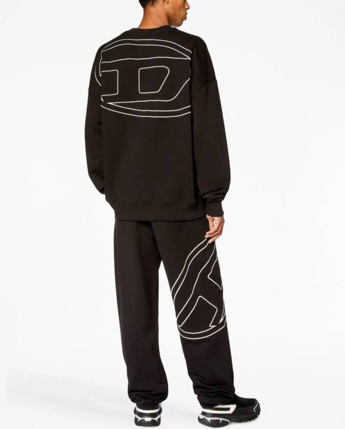 Diesel S-Rob-Megoval-D katoenen sweater Zwart