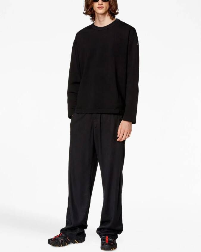 Diesel S-Macsis-Od katoenen sweater Zwart
