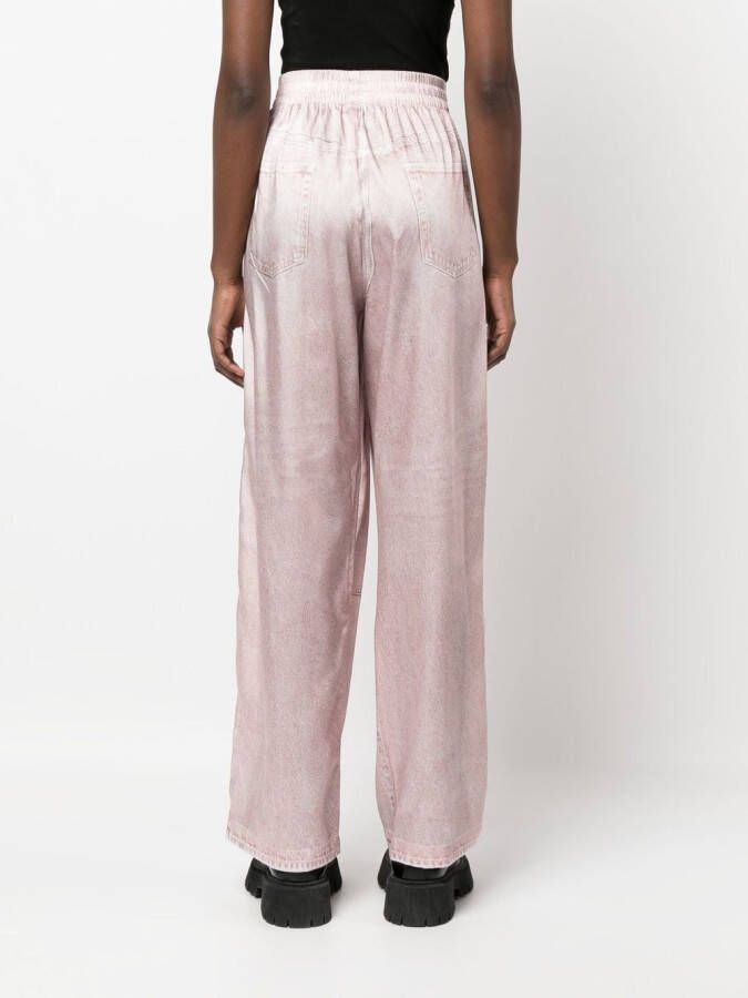 Diesel Pantalon met elastische taille Roze