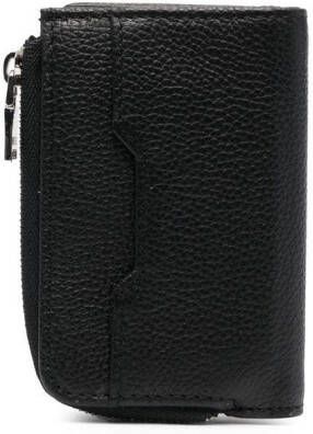 Diesel L-Zip leren portemonnee Zwart